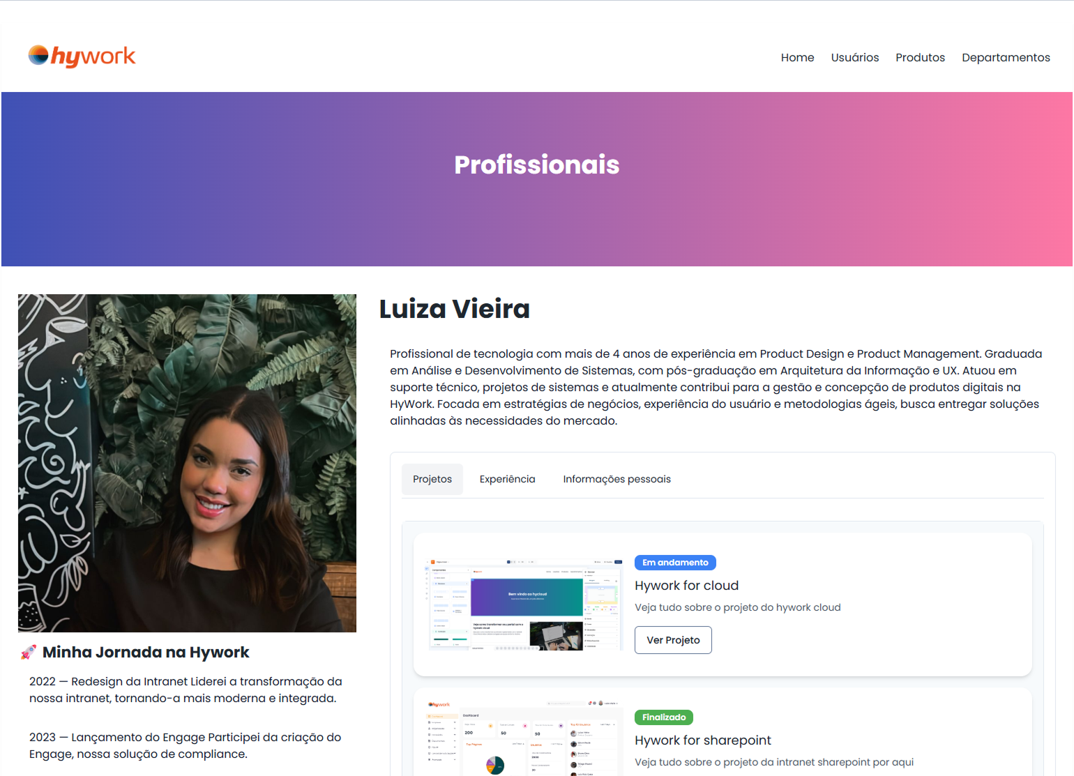 Modelo de Página de Perfil