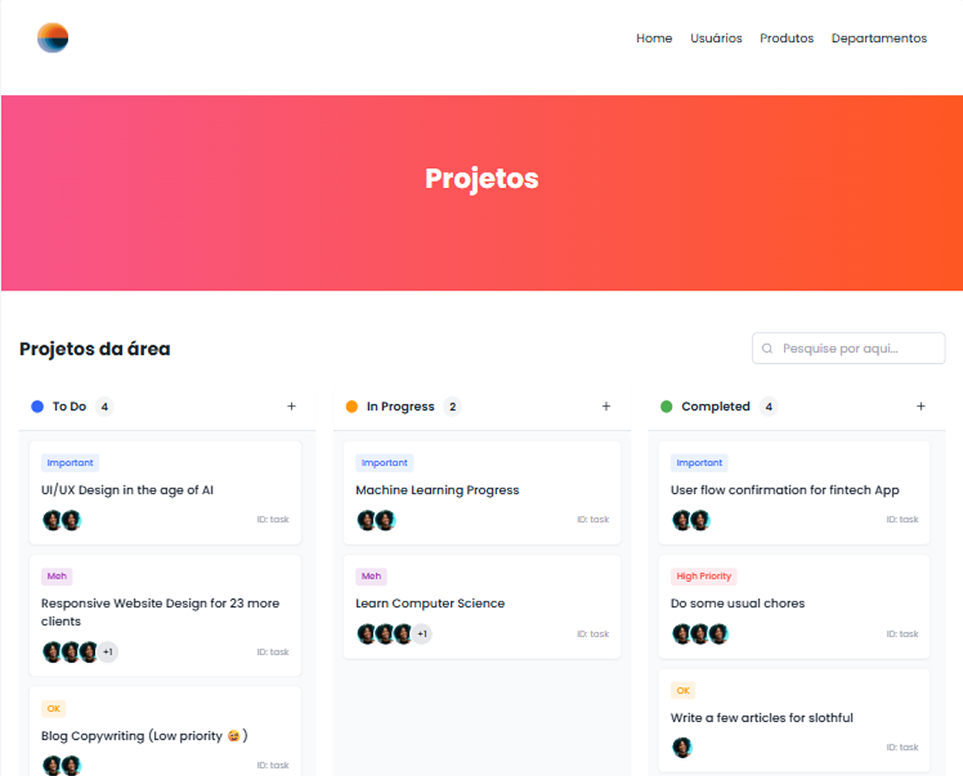 Modelo de Dashboard de Vendas